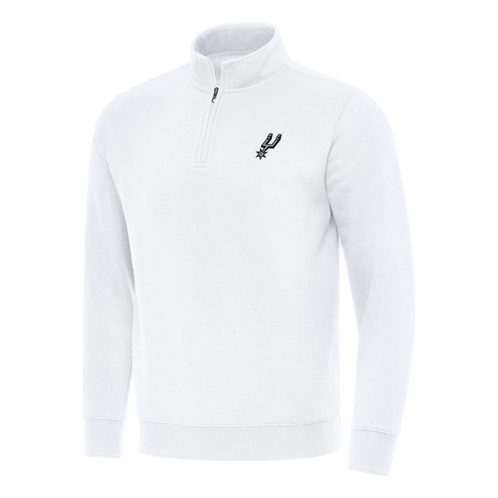 San Antonio Spurs Antigua Victory Quarter-Zip Mock Sweatshirt - White for sale