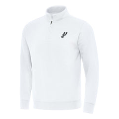 San Antonio Spurs Antigua Victory Quarter-Zip Mock Sweatshirt - White for sale