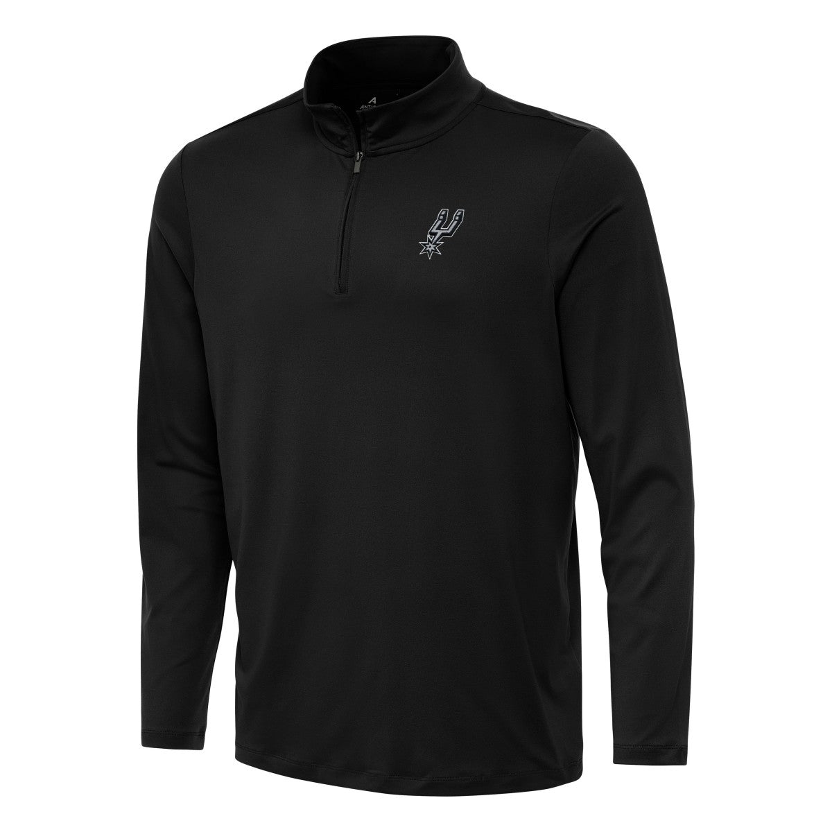 San Antonio Spurs Antigua Reprocess Quarter-Zip Top - Black on sale