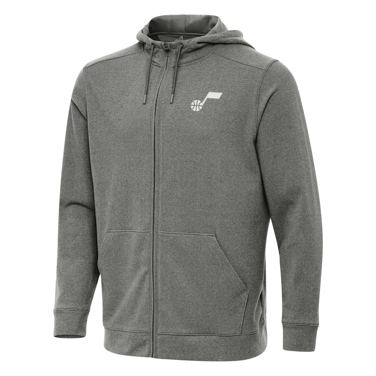 Utah Jazz Antigua Effortless Full-Zip Hoodie Jacket - Heather Charcoal cheap