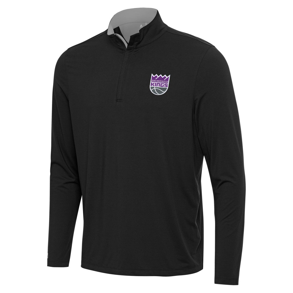 Sacramento Kings Antigua Content Quarter-Zip Top - Black/Gray discount