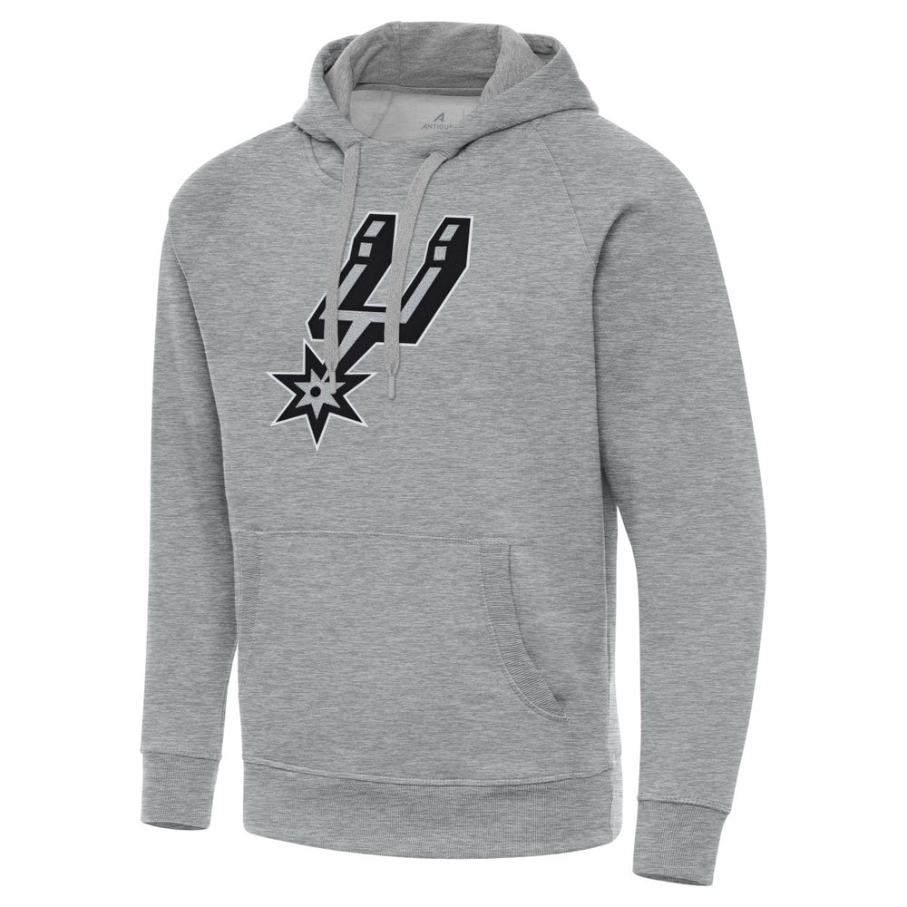 San Antonio Spurs Antigua Big & Tall Victory Raglan Pullover Hoodie - Heather Gray cheap