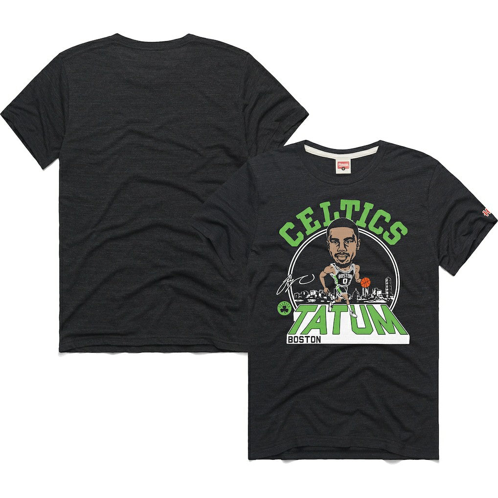 Jayson Tatum Boston Celtics Homage Unisex 2024/25 City Edition Caricature Tri-Blend T-Shirt - Charcoal for sale