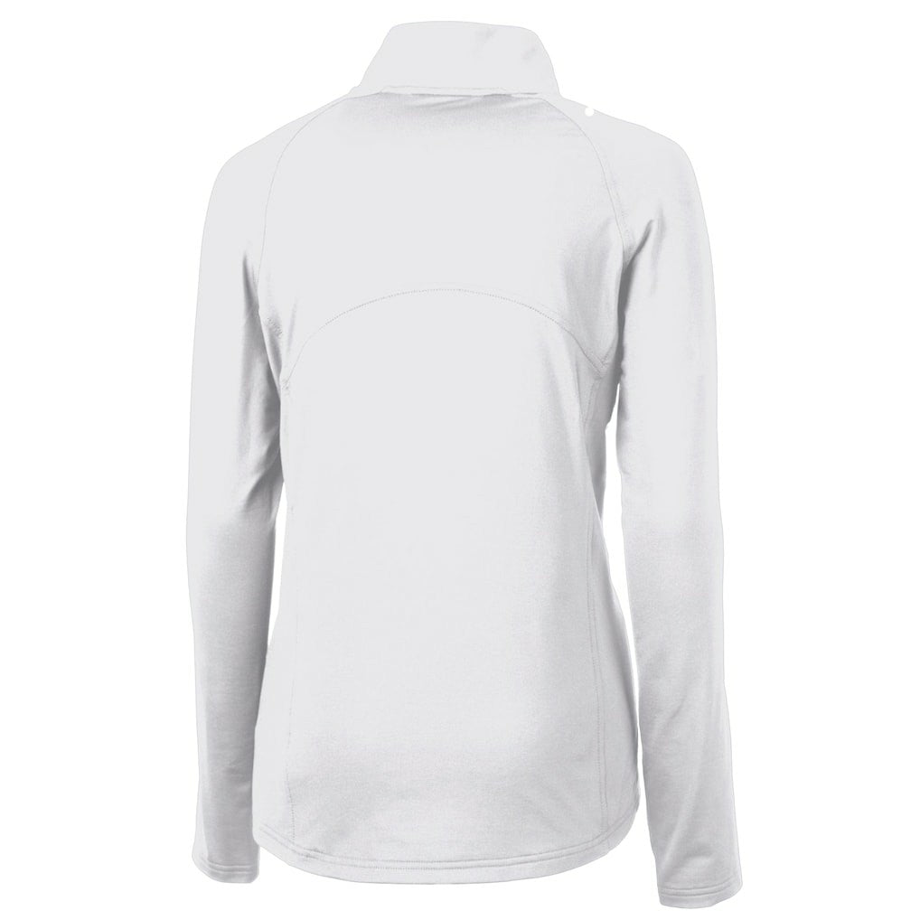 Cleveland Browns Cutter & Buck Women's Adapt Eco Knit Stretch Recycled Half-Zip Pullover Top - White sale