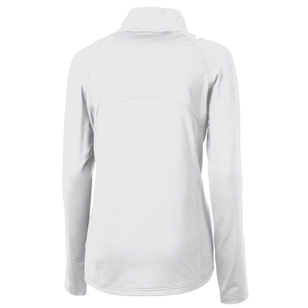 Cleveland Browns Cutter & Buck Women's Adapt Eco Knit Stretch Recycled Half-Zip Pullover Top - White sale