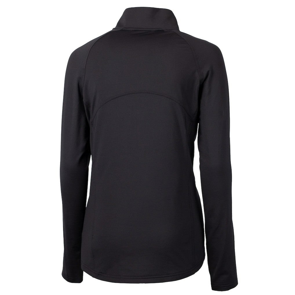 Cleveland Browns Cutter & Buck Women's Adapt Eco Knit Stretch Recycled Half-Zip Pullover Top - Black cheap