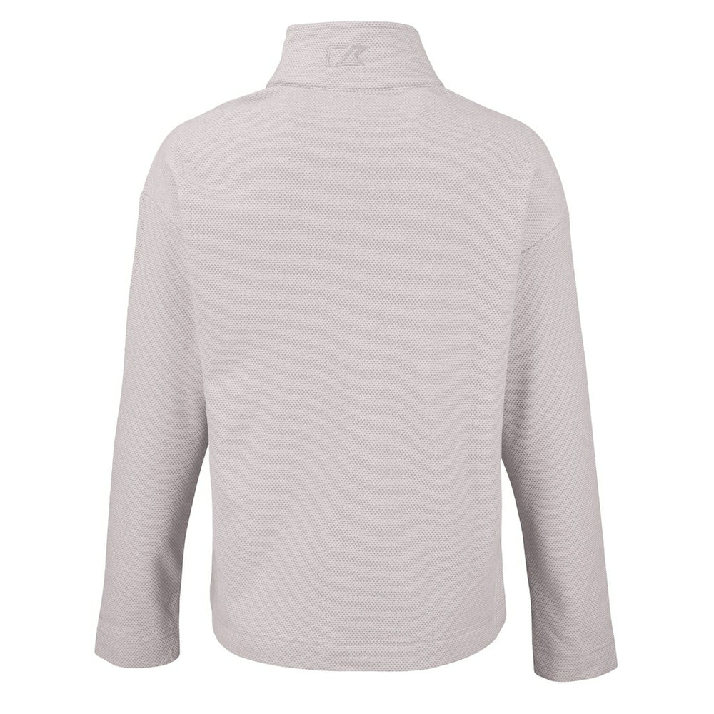 Cleveland Browns Cutter & Buck Women's Hunts Point Eco Textured Fleece Recycled Quarter-Snap Pullover - Gray on sale