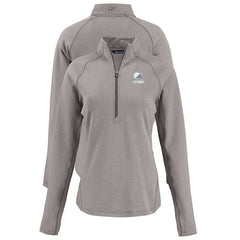 Cleveland Browns Cutter & Buck Women's Peshastin Eco Fleece Recycled Half-Zip Pullover Top - Heather Gray online