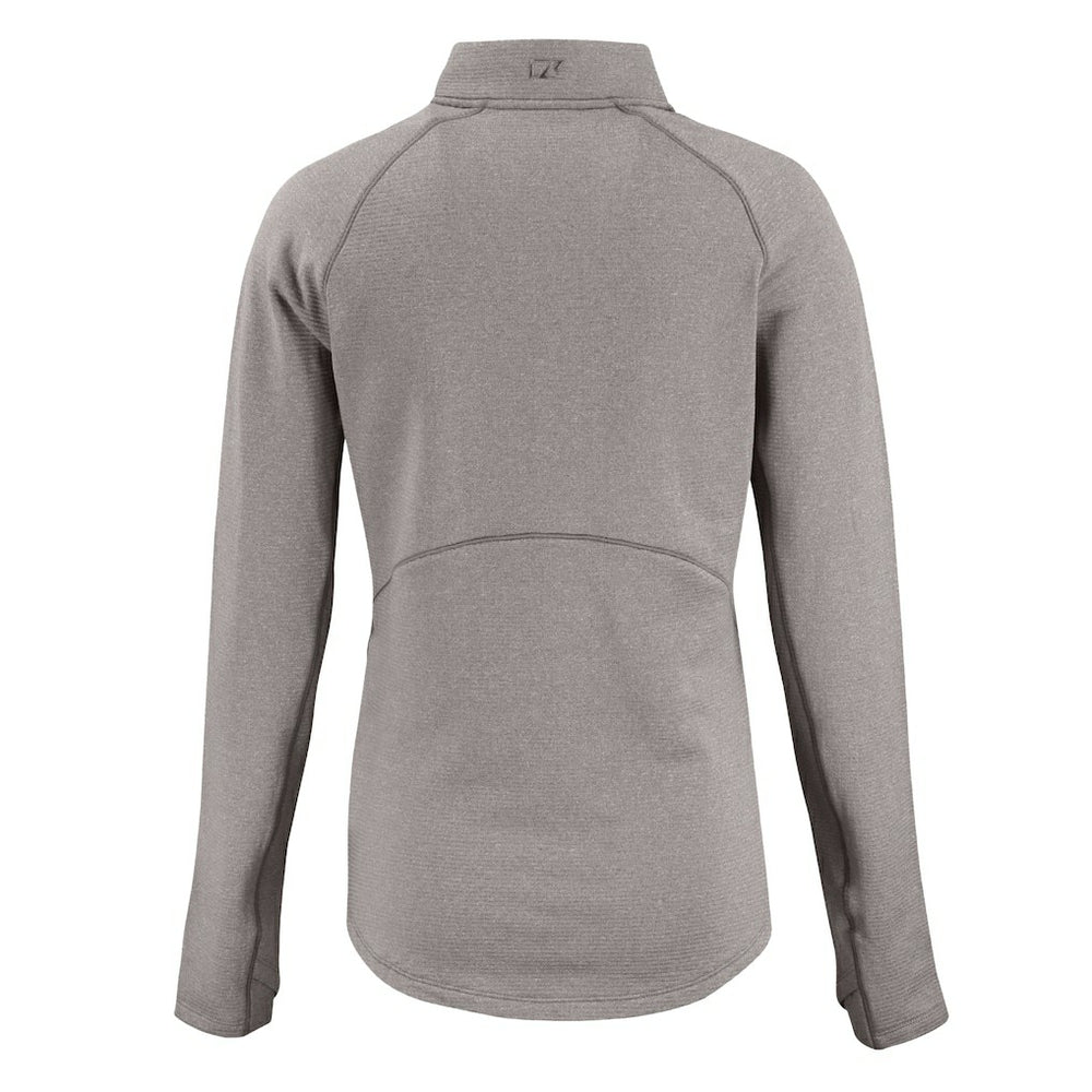 Cleveland Browns Cutter & Buck Women's Peshastin Eco Fleece Recycled Half-Zip Pullover Top - Heather Gray online