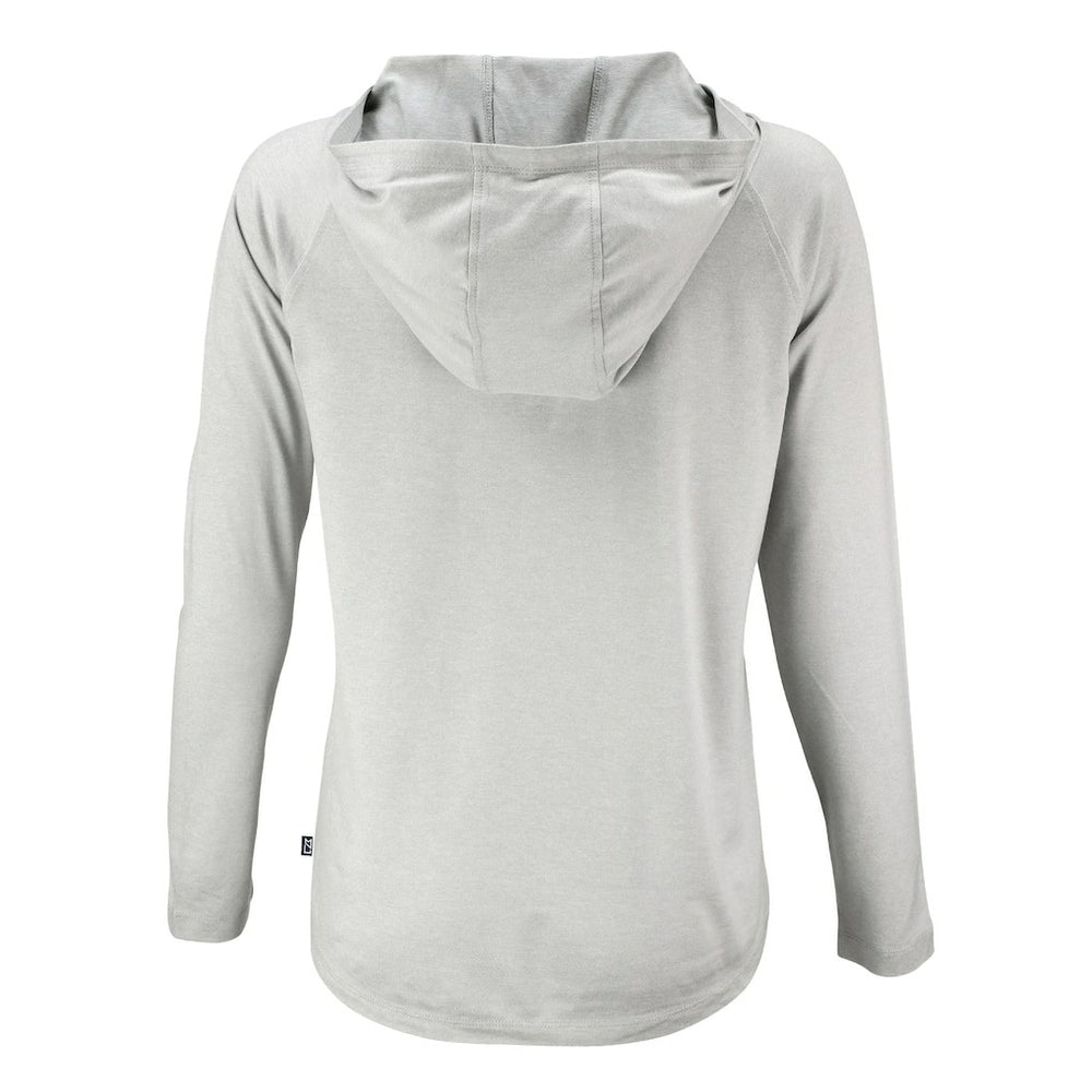 Cleveland Browns Cutter & Buck Women's Coastline Epic Comfort Eco Recycled Quarter-Snap Long Sleeve Hoodie T-Shirt - Gray for sale
