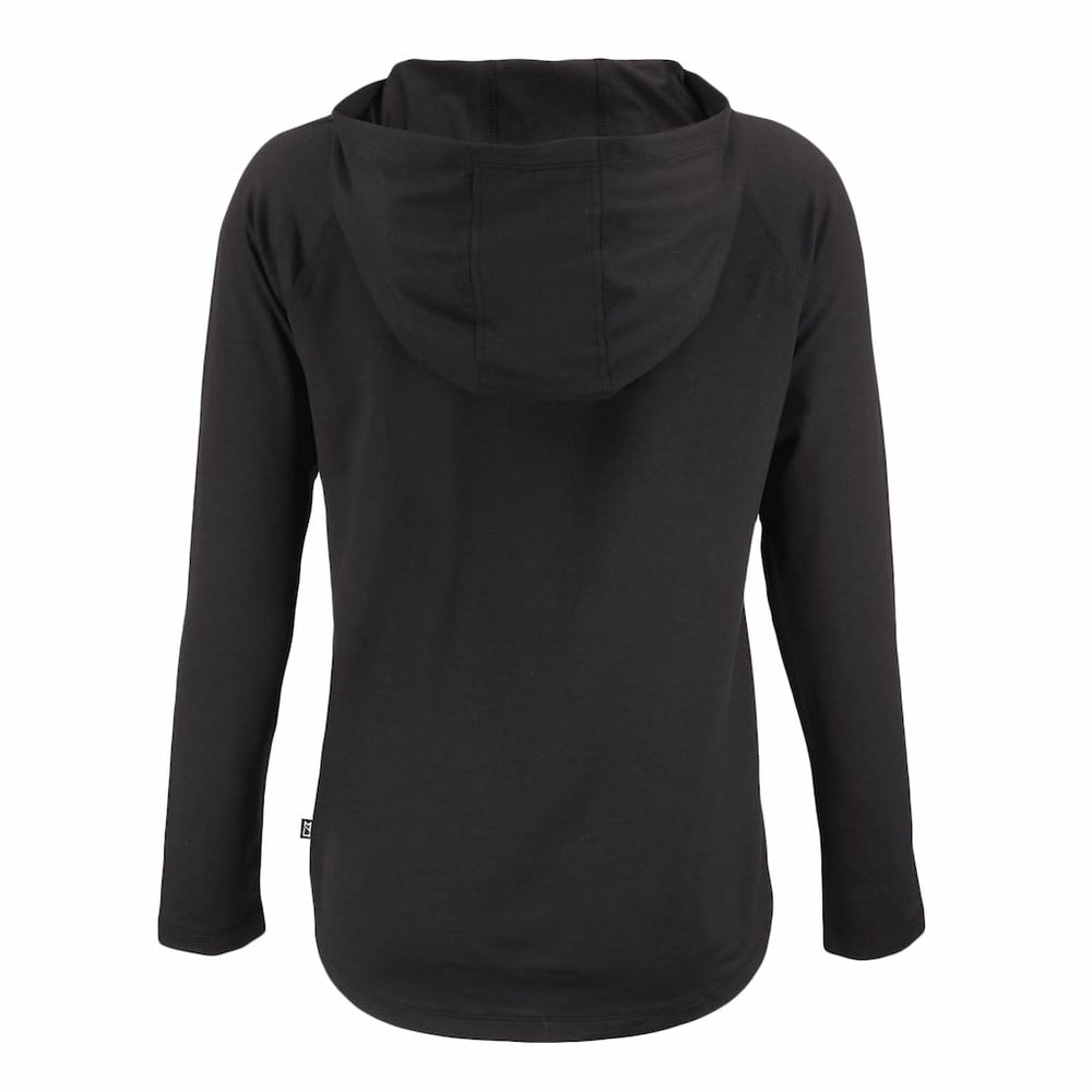 Cleveland Browns Cutter & Buck Women's Coastline Epic Comfort Eco Recycled Quarter-Snap Long Sleeve Hoodie T-Shirt - Black for sale