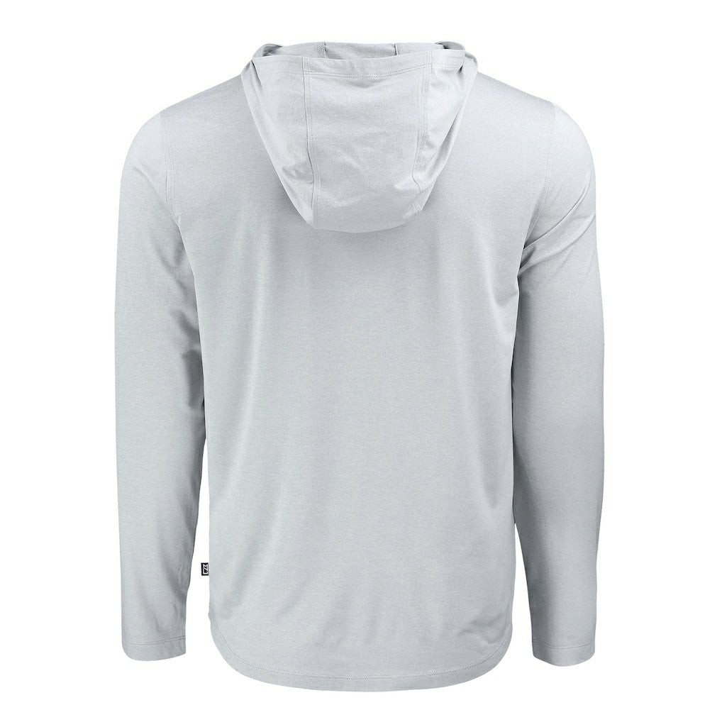 Cleveland Browns Cutter & Buck Coastline Epic Comfort Eco Recycled Long Sleeve Hooded T-Shirt - Gray for sale