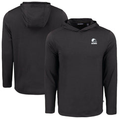 Cleveland Browns Cutter & Buck Coastline Epic Comfort Eco Recycled Long Sleeve Hooded T-Shirt - Black outlet
