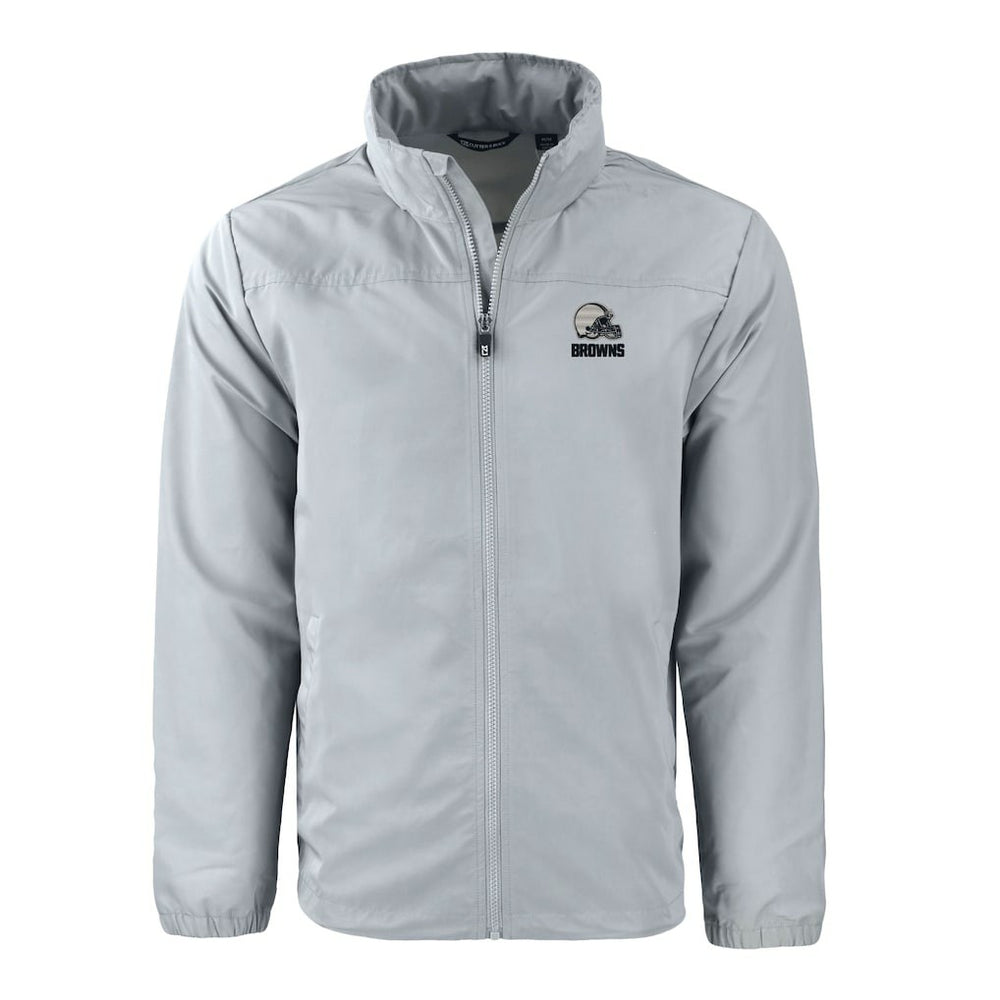 Cleveland Browns Cutter & Buck Charter Eco Recycled Full-Zip Hoodie Jacket - Gray sale