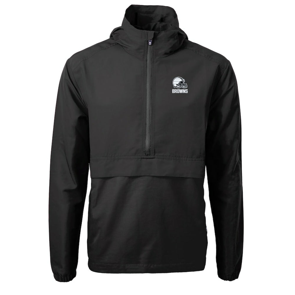 Cleveland Browns Cutter & Buck Charter Eco Recycled Anorak Half-Zip Hoodie Jacket - Black discount