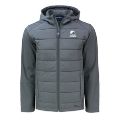 Cleveland Browns Cutter & Buck Evoke Hybrid Eco Softshell Recycled Full-Zip Hooded Jacket - Gray cheap