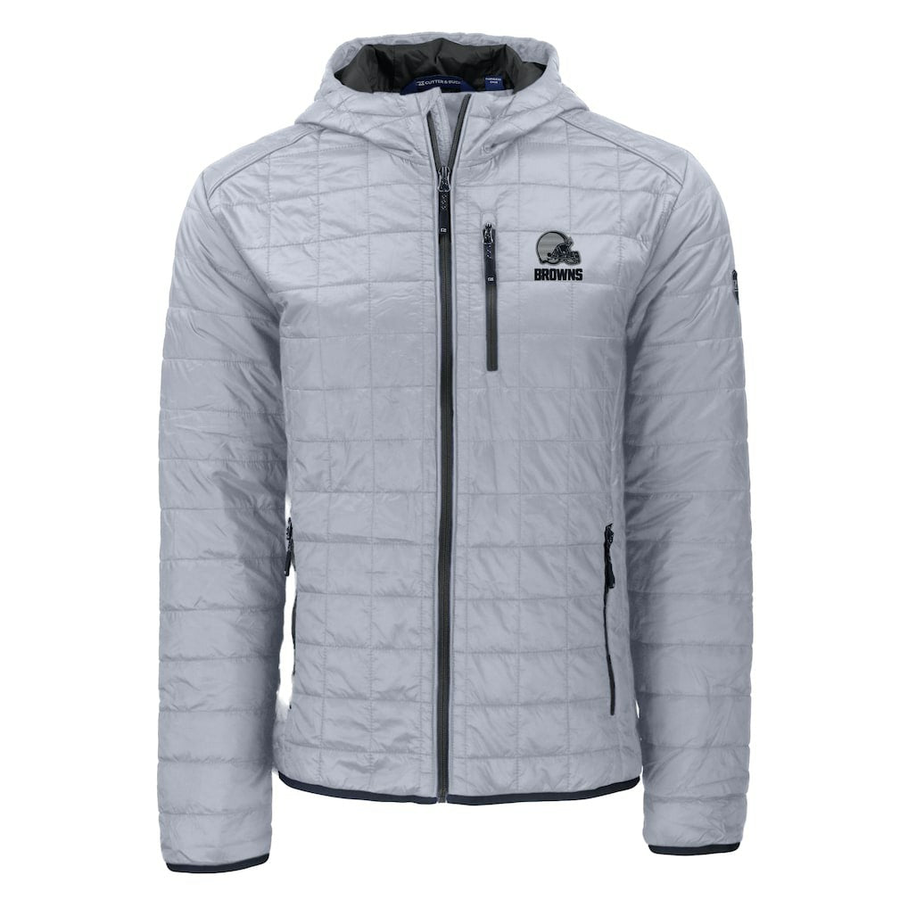 Cleveland Browns Cutter & Buck Rainier Primaloft Eco Full-Zip Hooded Jacket - Gray outlet