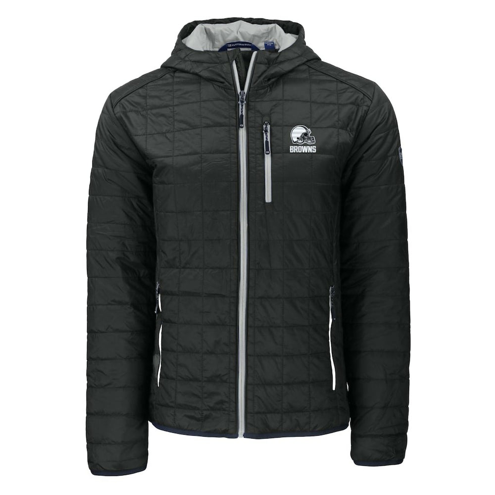 Cleveland Browns Cutter & Buck Rainier Primaloft Eco Full-Zip Hooded Jacket - Black discount