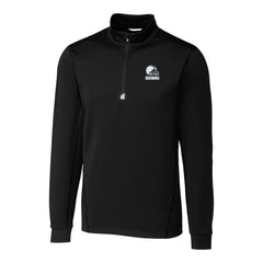 Cleveland Browns Cutter & Buck Big & Tall Traverse Stretch Eco Quarter-Zip Pullover Top - Black sale