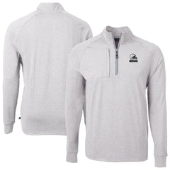 Cleveland Browns Cutter & Buck Big & Tall Adapt Eco Knit Quarter-Zip Top - Heather Gray sale