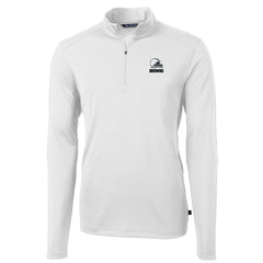 Cleveland Browns Cutter & Buck Big & Tall Virtue Eco Pique Recycled Quarter-Zip Pullover Top - White cheap