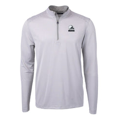 Cleveland Browns Cutter & Buck Big & Tall Virtue Eco Pique Micro Stripe Recycled Quarter-Zip Pullover Top - Gray outlet