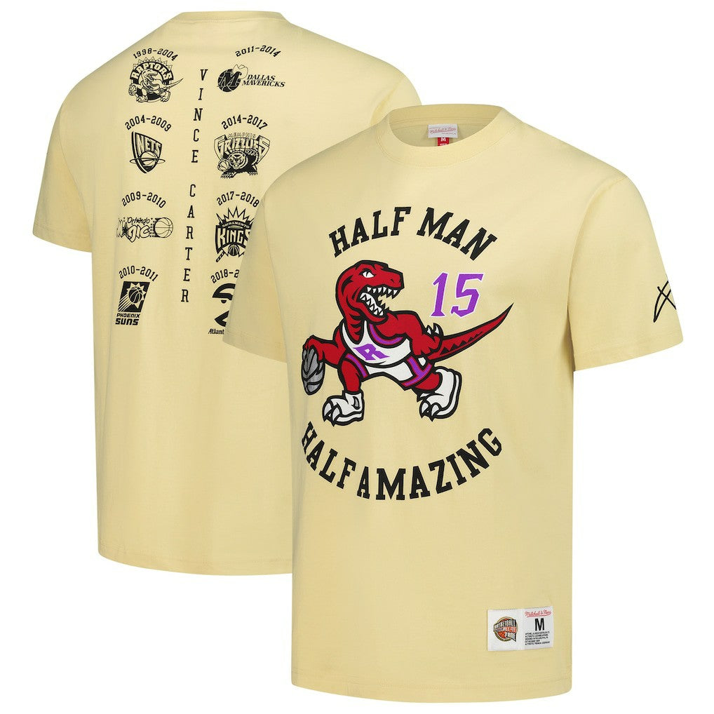 Vince Carter Toronto Raptors Premium T-Shirt - Cream | Mitchell & Ness outlet