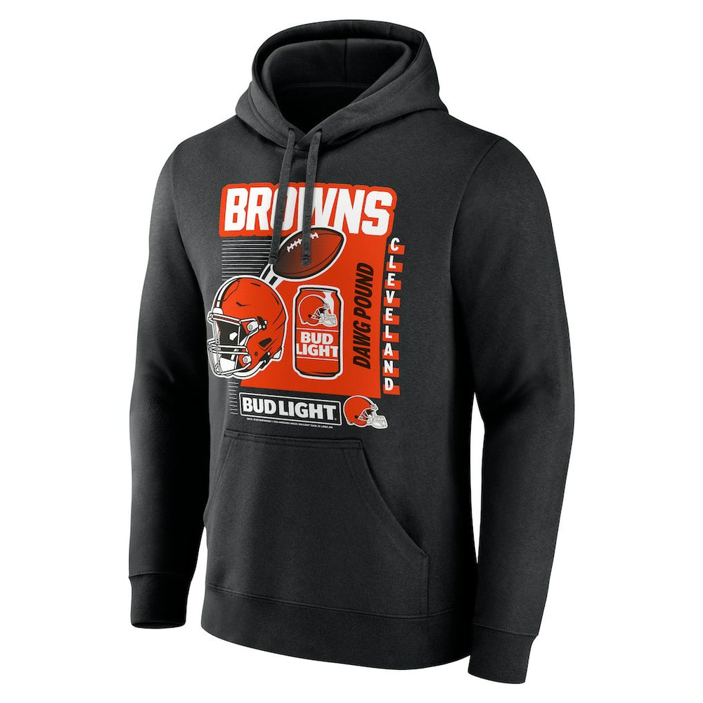 Cleveland Browns Bud Light Pullover Hoodie - Black on sale