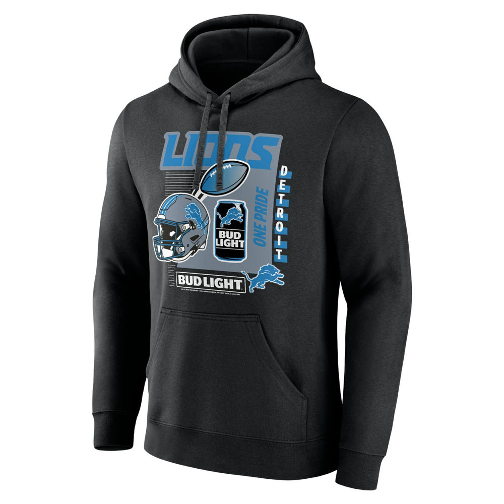 Detroit Lions Bud Light Pullover Hoodie - Black discount