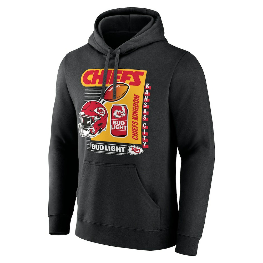 Kansas City Chiefs Bud Light Pullover Hoodie - Black on sale