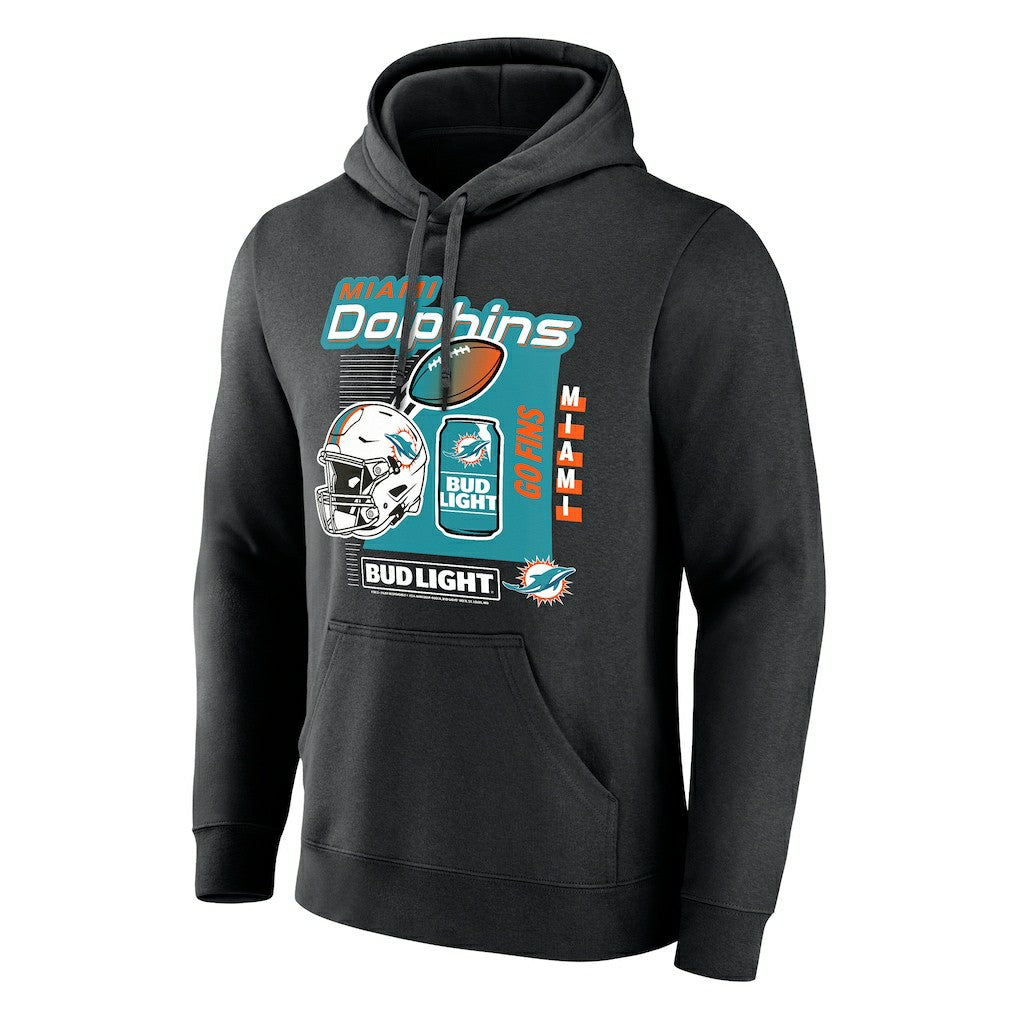 Miami Dolphins Bud Light Pullover Hoodie - Black sale