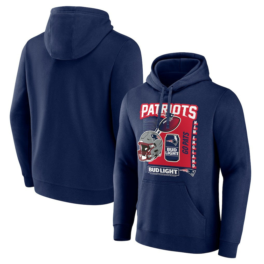 New England Patriots Bud Light Pullover Hoodie - Navy for sale