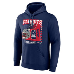 New England Patriots Bud Light Pullover Hoodie - Navy for sale