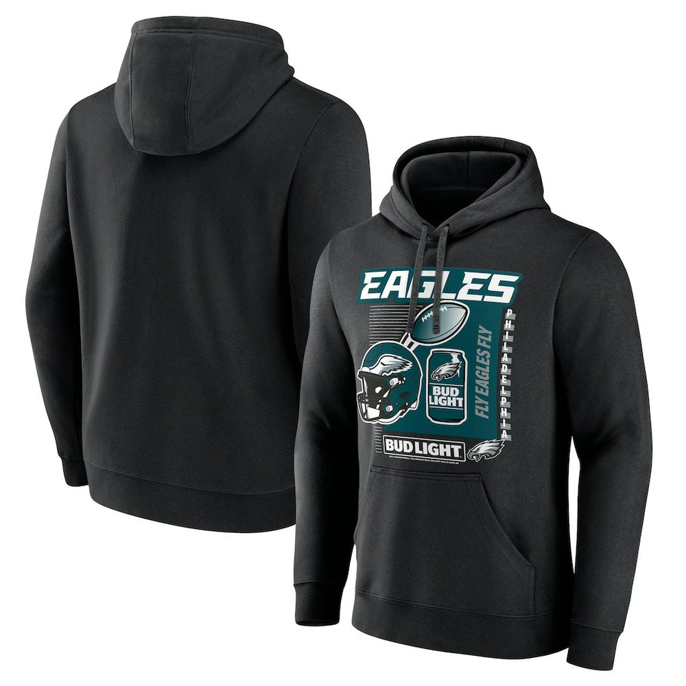 Philadelphia Eagles Bud Light Pullover Hoodie - Black for sale