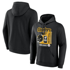 Pittsburgh Steelers Bud Light Pullover Hoodie - Black discount
