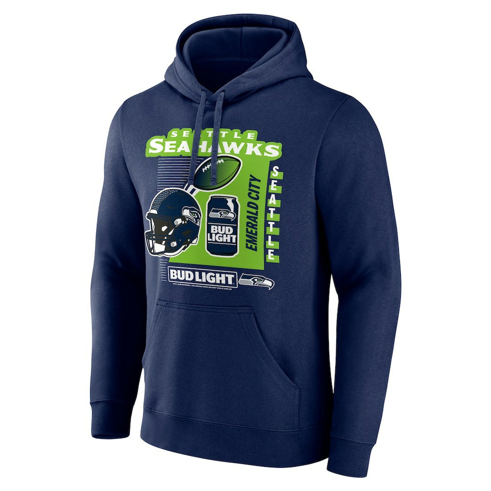 Seattle Seahawks Bud Light Pullover Hoodie - Navy cheap