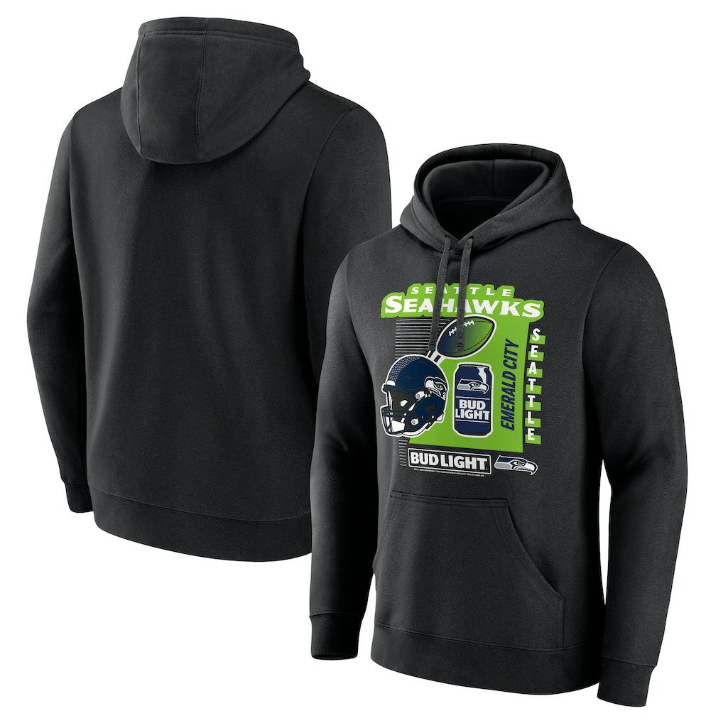 Seattle Seahawks Bud Light Pullover Hoodie - Black outlet