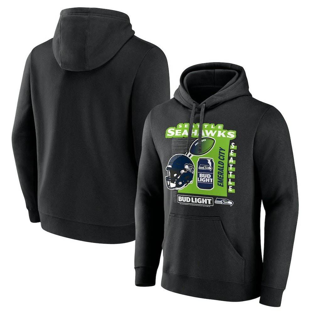 Seattle Seahawks Bud Light Pullover Hoodie - Black outlet