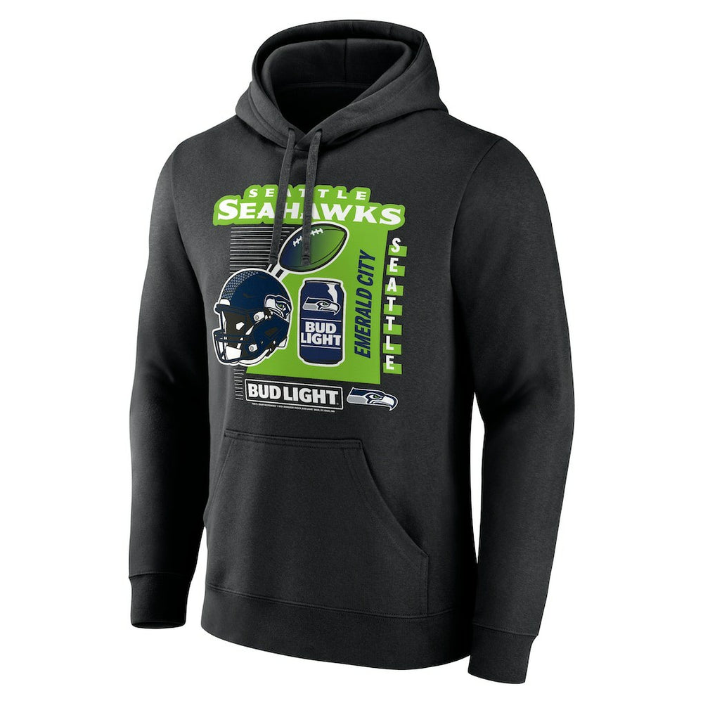Seattle Seahawks Bud Light Pullover Hoodie - Black outlet