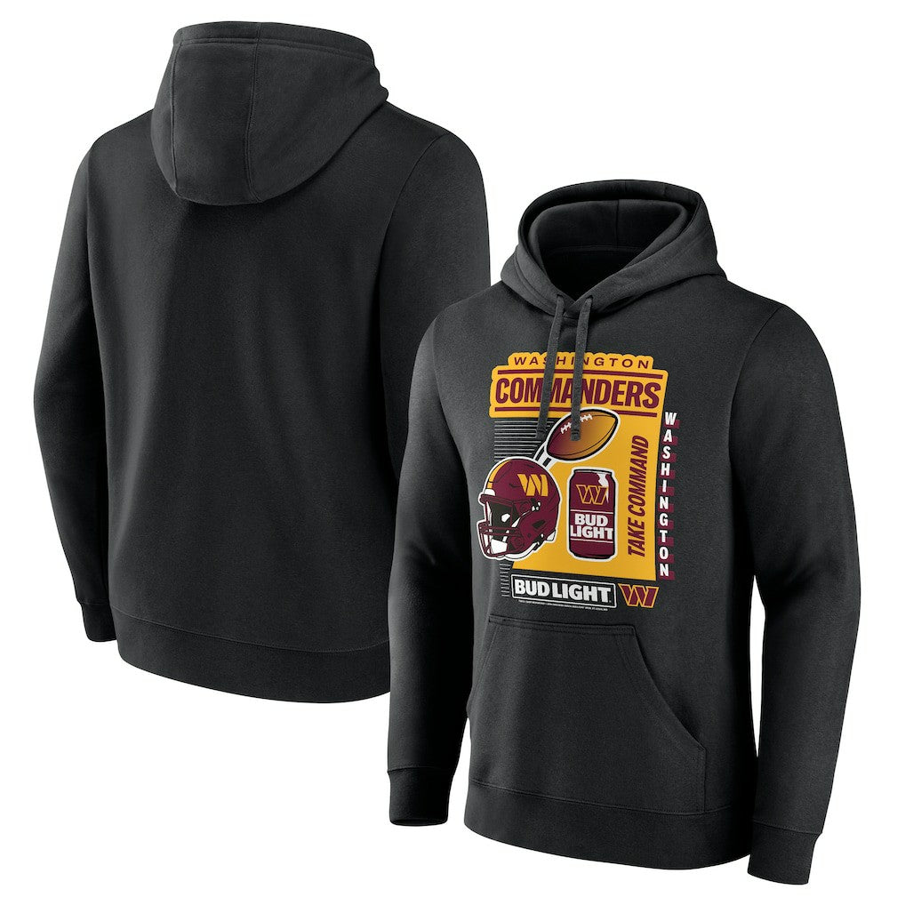 Washington Commanders Bud Light Pullover Hoodie - Black on sale