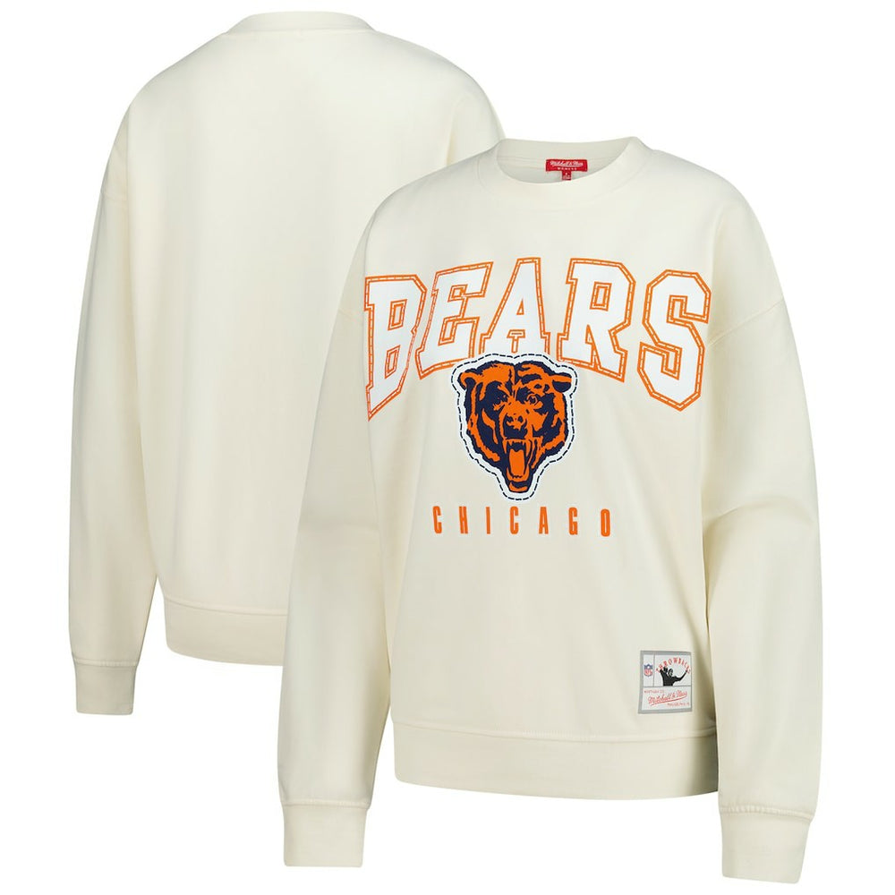 Chicago Bears Women's Fandom Fleece Pullover Sweatshirt - Cream sale