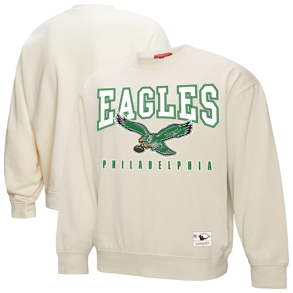 Philadelphia Eagles Women's Fandom Fleece Pullover Sweatshirt - Cream outlet
