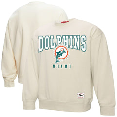 Miami Dolphins Women's Fandom Fleece Pullover Sweatshirt - Cream cheap