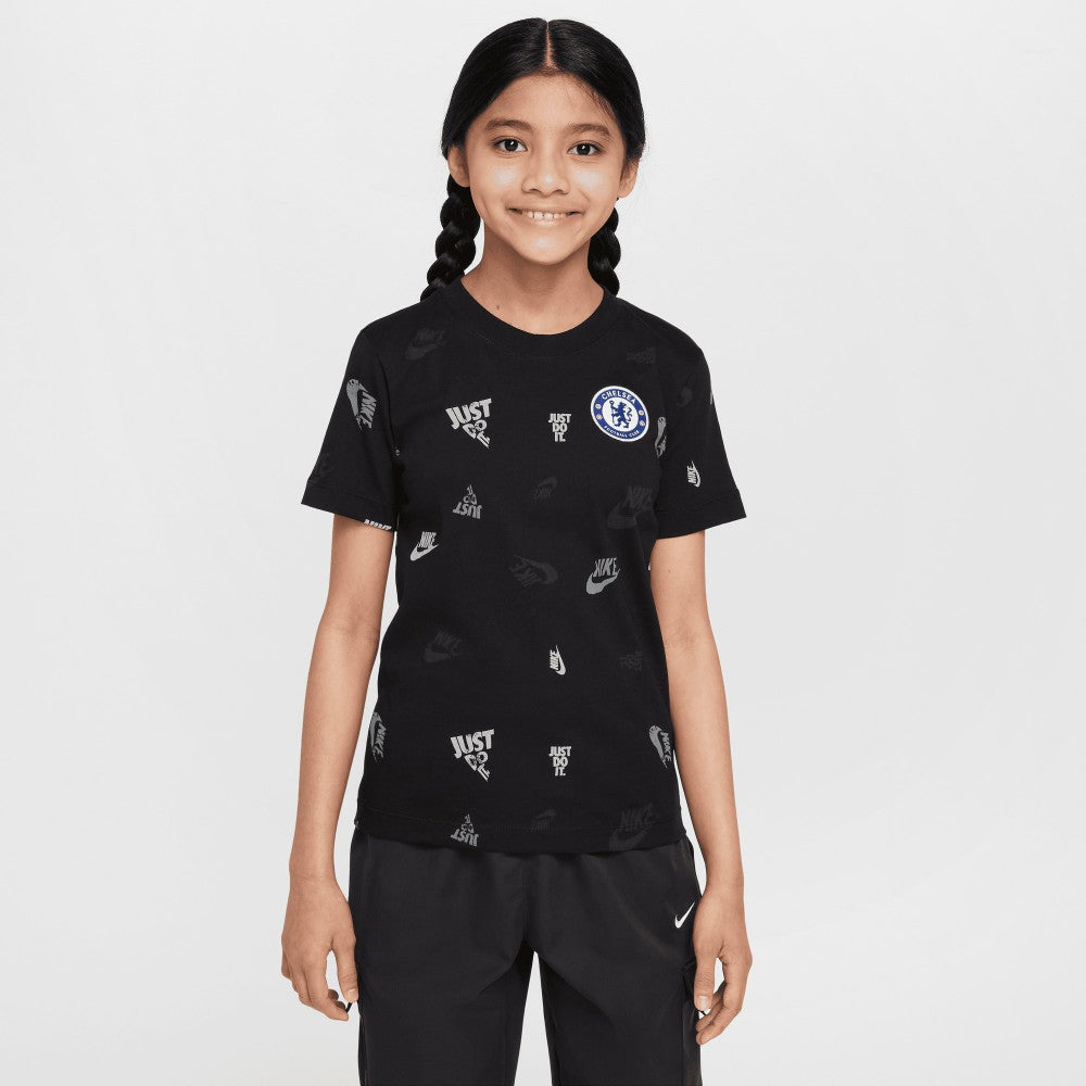 Chelsea Youth Just Do It Crest T-Shirt - Black | Nike sale
