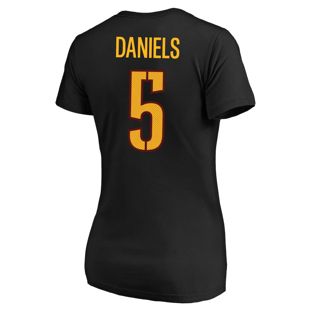 Jayden Daniels Washington Commanders Women's Plus Size Fair Catch Name & Number Scoop Neck T-Shirt - Black on sale