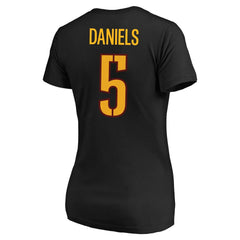 Jayden Daniels Washington Commanders Women's Plus Size Fair Catch Name & Number Scoop Neck T-Shirt - Black on sale