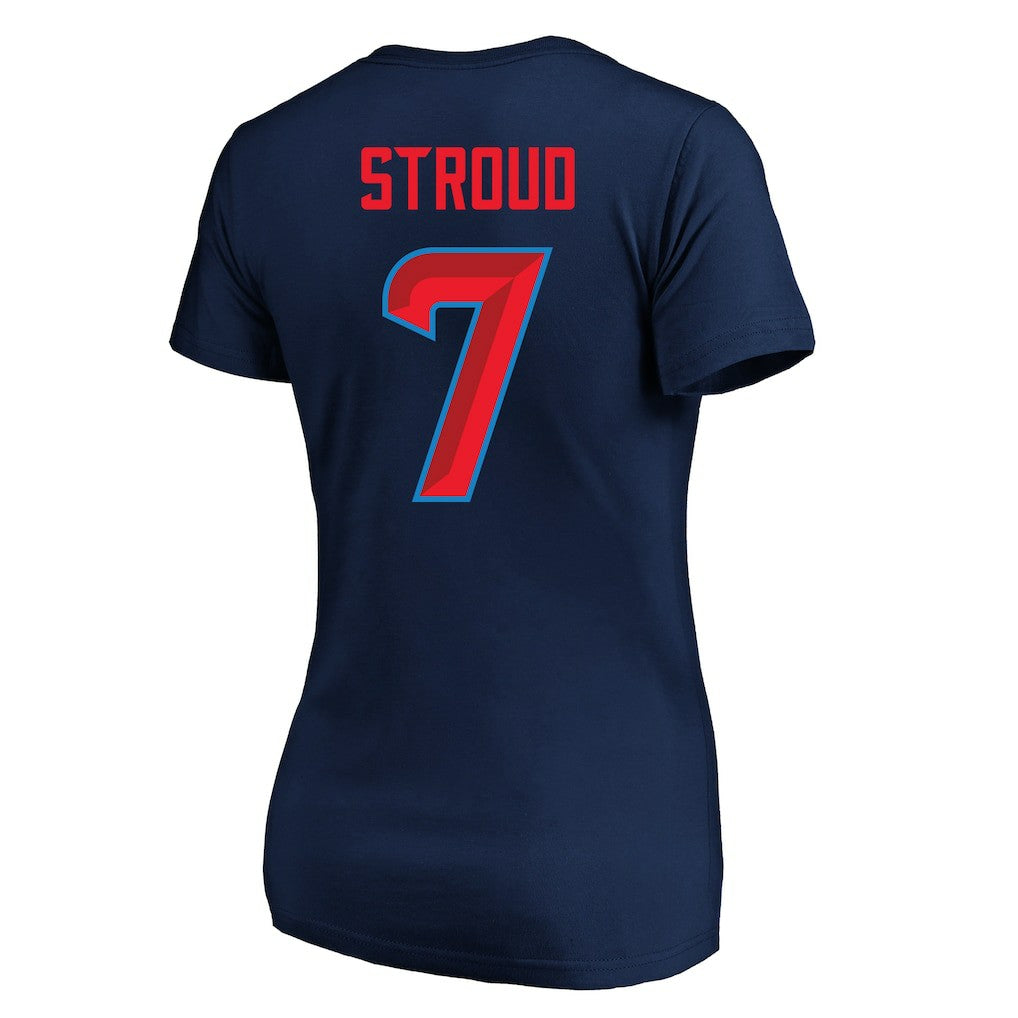 C.J. Stroud Houston Texans Women's Plus Size Fair Catch Name & Number Scoop Neck T-Shirt - Navy on sale