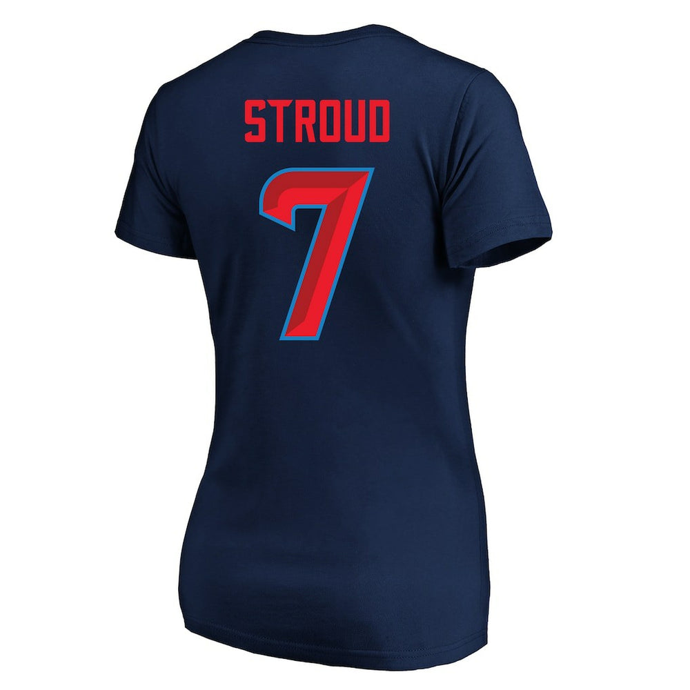 C.J. Stroud Houston Texans Women's Plus Size Fair Catch Name & Number Scoop Neck T-Shirt - Navy on sale