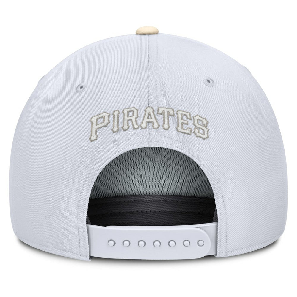 Pittsburgh Pirates Pro Performance Snapback Hat - White/Cream | Nike
