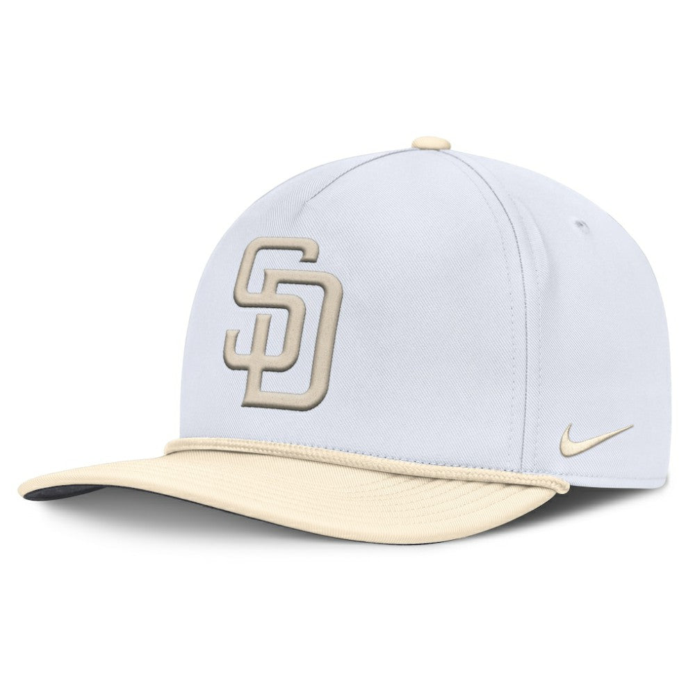 San Diego Padres Pro Performance Snapback Hat - White/Cream | Nike